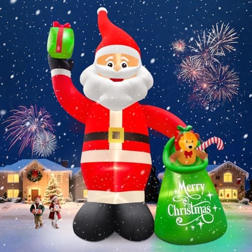 Image of Kalolary 20 Feet Giant Santa Claus Inflatable – Extra Large Christmas Blow Up Decoration with LED Lights for Yard, Lawn, Garden, Party, Indoor Outdoor Holiday Decoration (20FT Santa Claus)