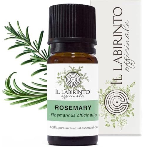 Image of Il Labirinto Officinale Rosemary Essential Oil - Pure Food Grade Rosemary Essential Oil for Diffusers and Humidifiers for Aromatherapy, Vegan and Pure Organic Formula - 10 ml