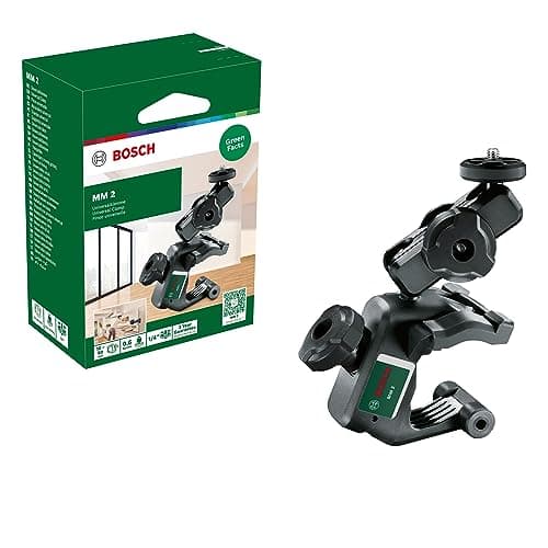 Image of Bosch Multi Holder MM 2 (with Clamping Range of 10-60 mm and Height Adjustment of 40-95 mm for Fast and Flexible Positioning of Cross line Lasers, in Cardboard Box)