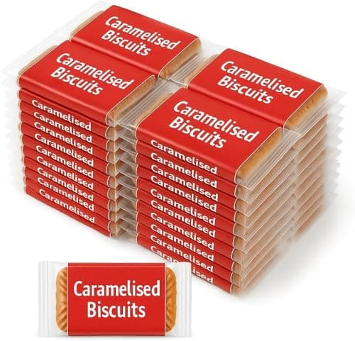 Image of Individually Wrapped "Welcome" Caramelised Biscuits - Original Caramelised Flavor, Single Packaged (50 Biscuits)