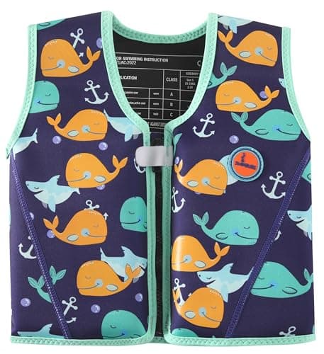 Image of Swimbubs Kids Swim Vest – Swimming Jacket for Baby, Toddler & Kids, Learn to Swim Buoyancy Aid Float Vest (3-6 Years, Blue Whale)