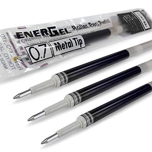 Image of PENTEL Ink Cartridge Refill, 4 x 0.7mm Metal Tip LR7, Black - Fits Energel Xm, BL77/BL57/BL37