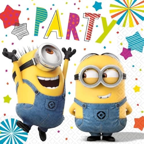 Image of Amscan Despicable Me 9907314-66 Serviettes 33 x 33 cm Pack of 16