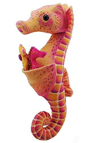 Image of WILD REPUBLIC Seahorse Plush, Stuffed Animal, Plush Toy, Gifts for Kids, with babies, 12 Inches