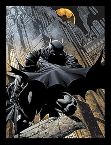 Image of DC Comics FP11603P-PL Batman 30 X 40 cm "Night Watch" Framed Print, Black