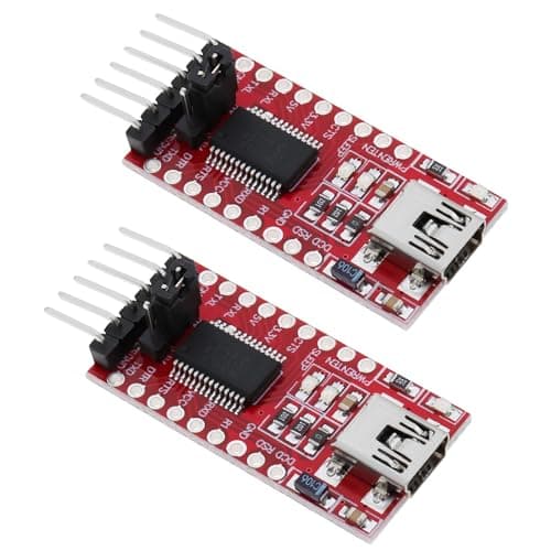 Image of VGOL 2PCS FT232RL Adapter USB to Serial TTL Chip 43.3x17.9mm DTR RX TX VCC CTS GND Pin Compatible with A-rduino Breakout Module Mini Port Adapter Board