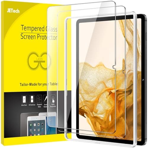Image of JETech Screen Protector for Samsung Galaxy Tab S8 2022 / Tab S7 2020 11-Inch (SM-X700/X706/T870/T875/T878) with Easy Installation Frame, Tempered Glass Film, HD Clear, 2-Pack