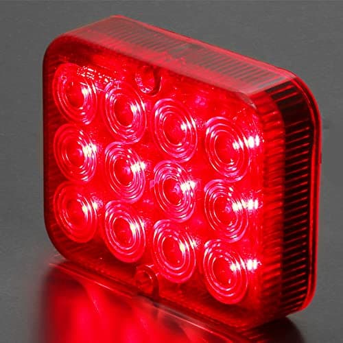Image of AGRISHOP 12/24V LED Rear Trailer Fog Lights Red,12LEDs Fog Lamps 2.4w,Led Fog Lights For Car Van,Fog Lights LED Trailer Rear Tail Light LED Waterproof for RV Caravan Tractor Truck Lorry E-mark