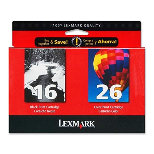 Image of Lexmark Twin Pack #16, #26 Black and Color Print Cartridges Original Multipack