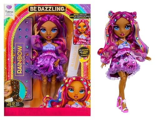 Image of Rainbow High Be Dazzling - Noemie Violette - Purple 28cm Fashion Doll with Bedazzling Tool, Sparkle Gems and Styling Accessories