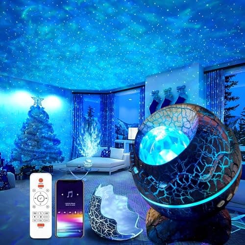 Image of Dinosaur Egg Galaxy Star Projector: Sensory Night Light with White Noise Machine, Bluetooth & Timer, Lava Lamp, led lights for Bedroom, Ceiling Projector, Christmas Gifts for Kids, Teens, Adults