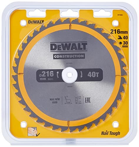 Image of DEWALT DT1953-QZ CONSTRUCTION 216mm x 30mm 40T Circular Saw Blade