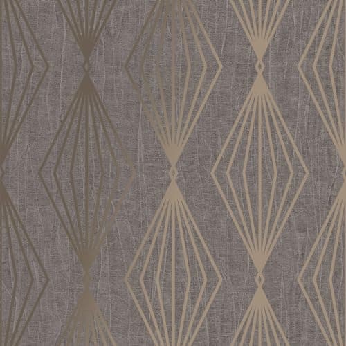 Image of Boutique Marquise Geo Smokey Quartz Wallpaper | Paste The Wall | Grey Geometric | Eco-Friendly