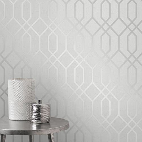Image of Fine Decor Quartz Trellis Silver