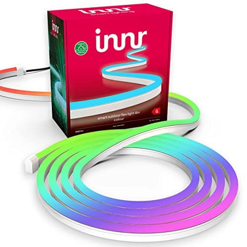 Image of Innr Outdoor LED Strip Light 4m, Zigbee, Works with Hue* and Alexa (Bridge Required), Lightstrip White & Colour, Smart Outdoor Lights, IP67 Waterproof, Garden Lighting, Dimmable