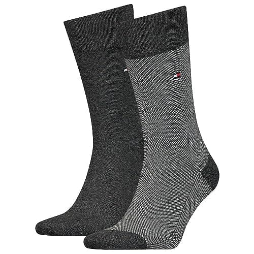 Image of Tommy Hilfiger TH Men Socks 2 Pairs Birdseye, anthracite, 43-46
