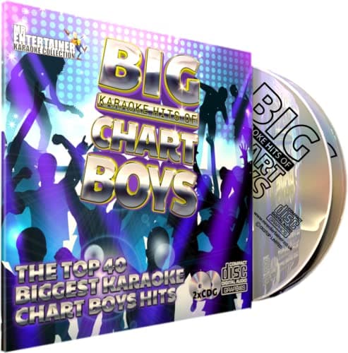 Image of Mr Entertainer Big Karaoke Hits of Chart Boys - Double CD+G (CDG) Pack. 40 Top Songs