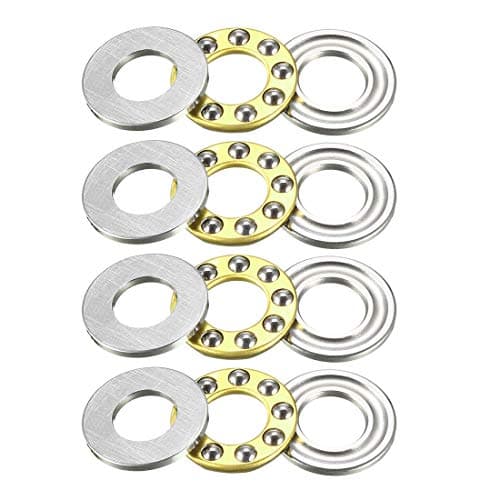 Image of sourcing map F8-16M Thrust Ball Bearings 8mm x 16mm x 5mm Chrome Steel Single Direction 4pcs