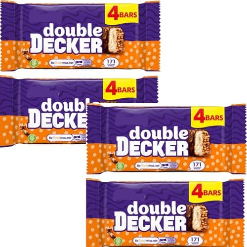 Image of Cadbry Double Decker Chocolate Bar 4 Pack 149.2g (Pack of 4)