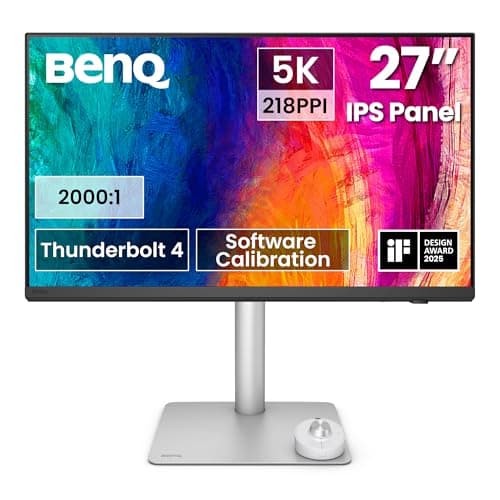 Image of BenQ Creative Pro PD2730S 27” 5K Monitor, 90W Thunderbolt 4, 218 PPI, 98% P3, 2000:1 Contrast, Nano Matte Panel, Daisy Chain, KVM, Mac-Compatible, for 3D Artists, VFX Animators, Game Designers
