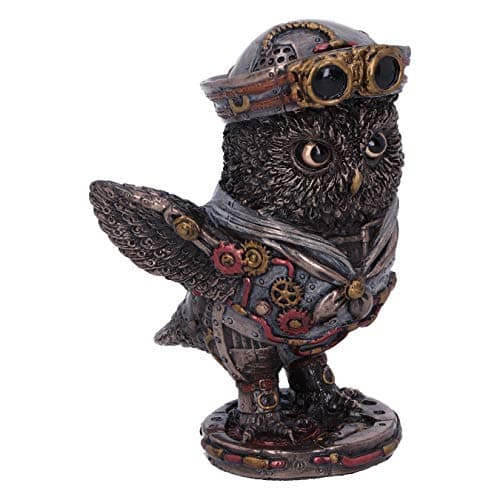 Image of Bronze Come Fly With Me Steampunk Owl Figurine,11cm
