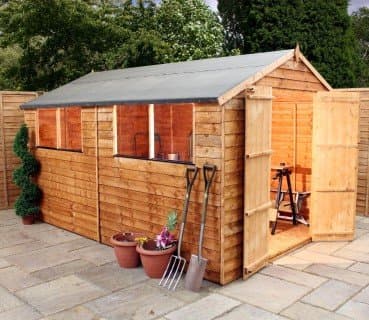 Image of Mercia Garden Overlap Apex Double Door Shed 10 x 8ft.