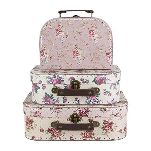 Image of Set of 3 Suitcase Storage Boxes School Home Decor Sass and Belle Various Designs
