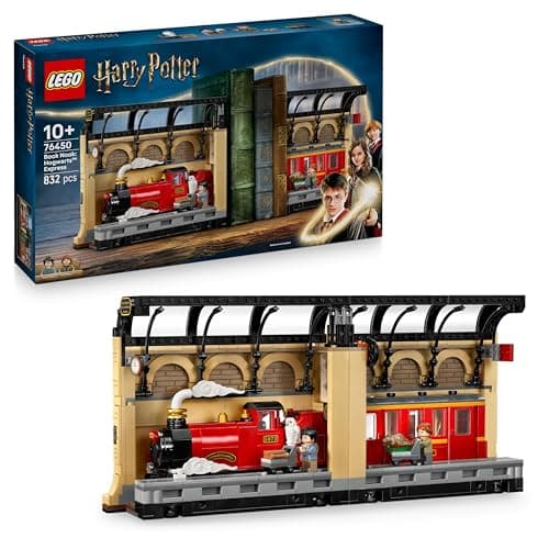 Image of LEGO Harry Potter Book Nook: Hogwarts Express Set with a Train Toy, 2 Minifgures incl. Ron Weasley, plus Hedwig and Scabbers Figures - Wizarding World Gift for 10+ Year Old Boys, Girls & Fans - 76450