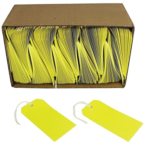 Image of Q-Connect KF01626 Strung Tag 120x60mm - Yellow (Pack of 1000)