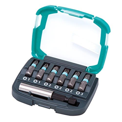 Image of wolfcraft Bit Box Crosshead (PZ 1-3), 7 Pcs. I 2977000 I 6 Solid bits in various sizes, incl. bit holder
