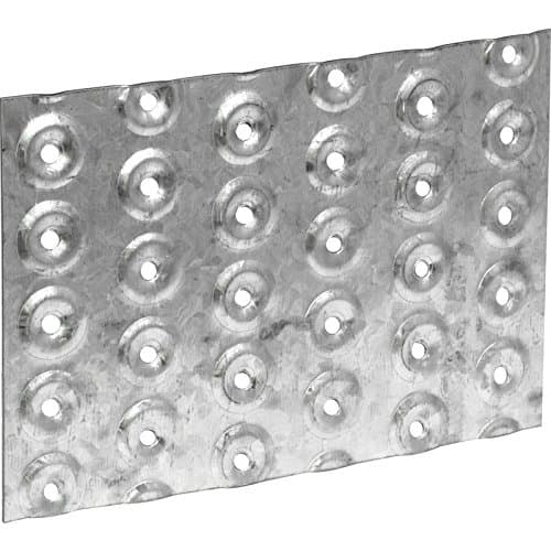 Image of BPC Fixings Galvanised Hand Nail Plate 10-Piece Set, 200 mm Length x 150 mm Width, Silver