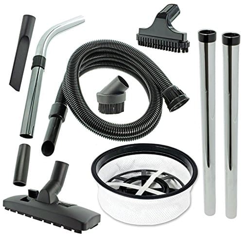Image of SPARES2GO 2.5m Hose Filter Rods + Full Brush Tools Kit for Numatic Charles CVC370 Wet & Dry Vacuum Cleaner
