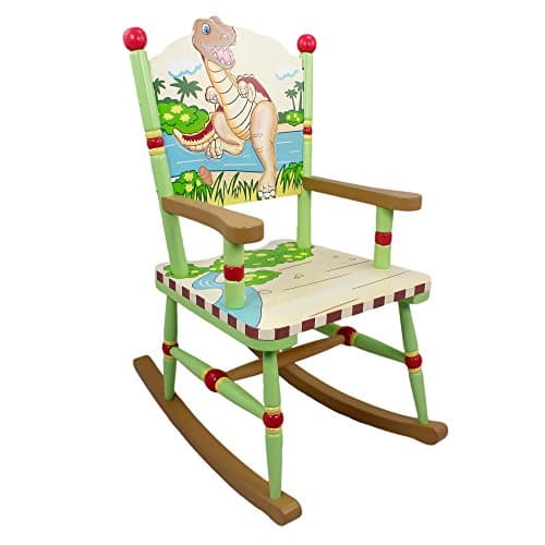 Image of Fantasy Fields Dinosaur Kingdom Hand Crafted Kids Wooden Rocking Chair TD-0076A