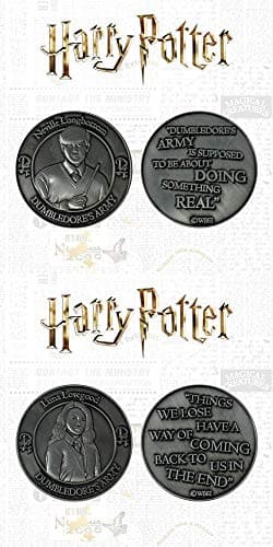Image of Fanattik Harry Potter Dumbledore Army Collectible Coin Set (Luna Lovegood & Neville Longbottom),Multicoloured,100 x 140 cm
