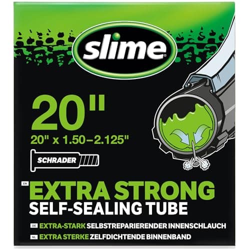 Image of Slime 30058SL Bike Inner Tube with Slime Puncture Sealant, Self Sealing, Prevent and Repair, Schrader Valve, 20" x 1.5-2.125"
