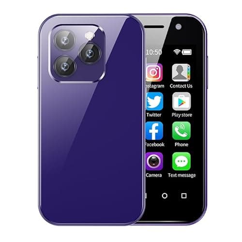 Image of Mini Smartphone SOYES XS14 Pro 3.0" Android 9.0 4G LTE Dual SIM Face ID Dual Camera WiFi Bluetooth Hotspot GPS OTG Unlocked Mobile Phone (Purple, 3GB RAM 32GB ROM)