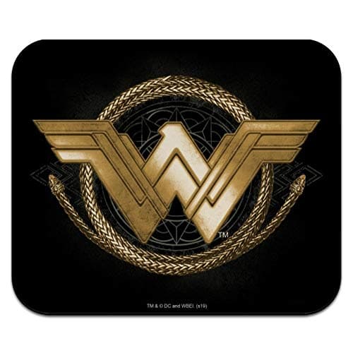 Image of Wonder Woman Movie Golden Lasso Logo Low Profile Thin Rubber Mouse Pad Mousepad