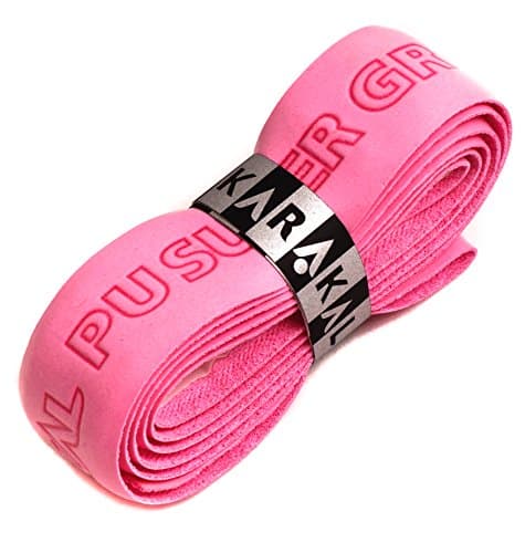 Image of Karakal - PU Super Grip - Self-Adhesive Grip Tape for Badminton, Squash, Tennis, Hockey Stick or Ice Hockey Stick – Pack of 5 or 24 – Assorted Colours, Pink - pink, 2 Grips