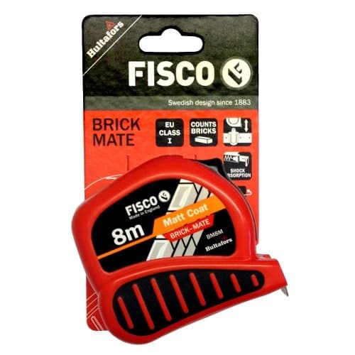 Image of FISCO HULTAFORS 8M BRICKMATE BRICK + BLOCK MATE 8M TAPE MEASURE 25mm WIDE BLADE