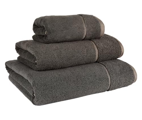 Image of Panda® London Bamboo Towel Set - Bath Sheet (150 x 100 cm), Bath Towel (135 x 70 cm) & Hand Towel (90 x 50 cm), Urban Grey | Soft & Fluffy | Organic Bamboo & Cotton | Super Absorbent & Quick Drying