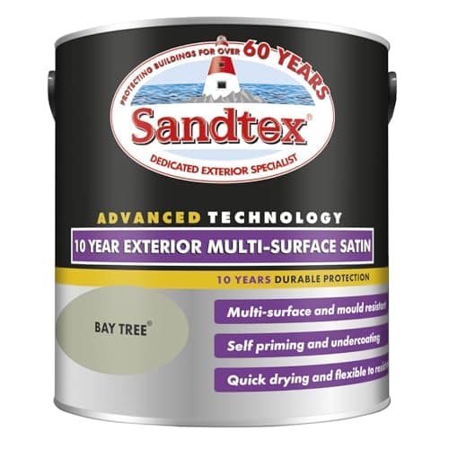 Image of Sandtex 10 Year Multi Surface Satin Paint 2.5l Bay Tree