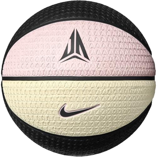 Image of Nike Playground Basketball 8P Ja Morant – Outdoor Street Basketball Ball – Durable Training Basketball – Delivered Deflated, Pink Foam/Coconut Milk/Black/Coconut Milk, 7