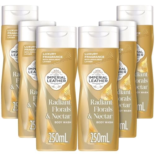 Image of Imperial Leather Radiant Florals & Nectar Body Wash Shower Gel | Signature Oil Blend | Creamy Indulgent Lather & Luxurious Floral Fragrance | Gentle Cleansing & Skin Softening | Pack of 6 x 250ml
