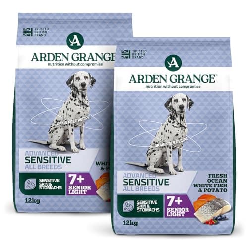 Image of Arden Grange Sensitive grain free light/senior ocean white fish & potato 2 x 12kg