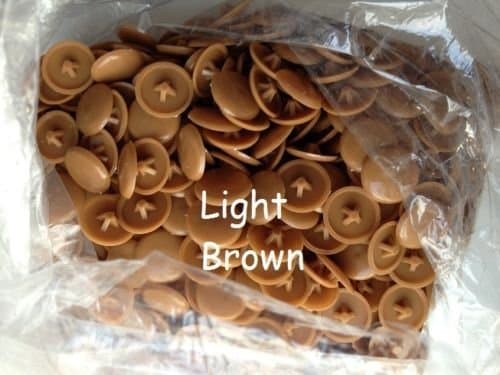 Image of Light Brown Pozi Screw Head Caps - Press Fit - Pack Of 50