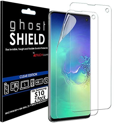 Image of TECHGEAR [Pack of 2] Screen Protectors fit Samsung Galaxy S10 [ghostSHIELD Edition] Reinforced TPU film Screen Protector Guard Covers [FULL Screen Coverage] Curved Screen Area (NOT for S10e, S10+)