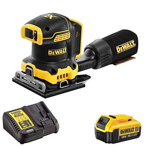 Image of Dewalt DCW200N 18V Brushless 1/4 Sheet Palm Sander 1 x 4.0Ah Battery & Changer