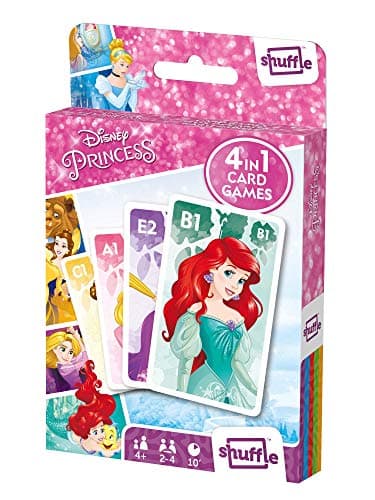 Image of Shuffle Princess Card Games For Kids - 4 in 1 Snap, Pairs, Happy Families & Action Game, Game Guide Included, Ages 4+ Multicolor