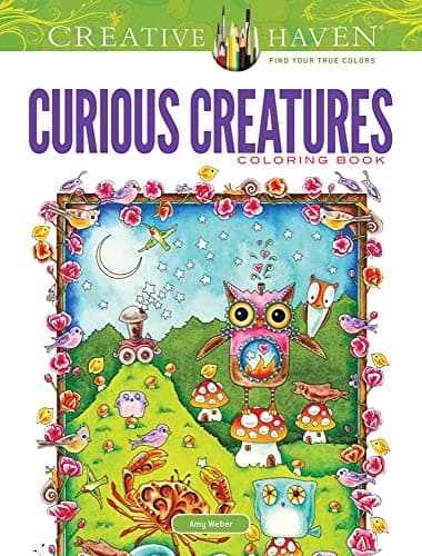 Image of Creative Haven Curious Creatures Coloring Book