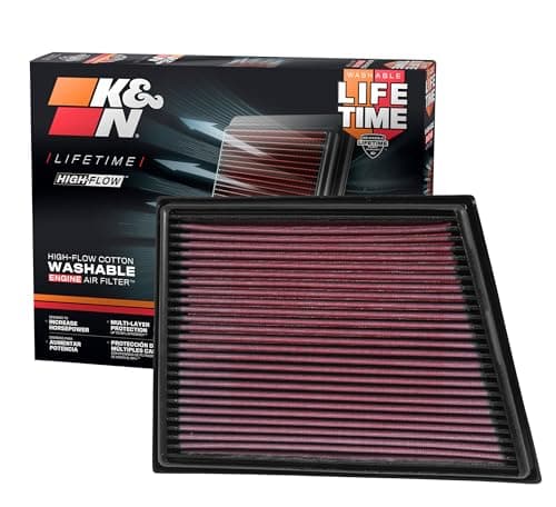 Image of K&N Engine Air Filter: High Performance, Premium, Washable, Panel Filter: 2014-2019 (Active Tourer, Gran Tourer, X1, X2, Cooper, Cooper Clubman, Cooper Countryman, One), 33-3025